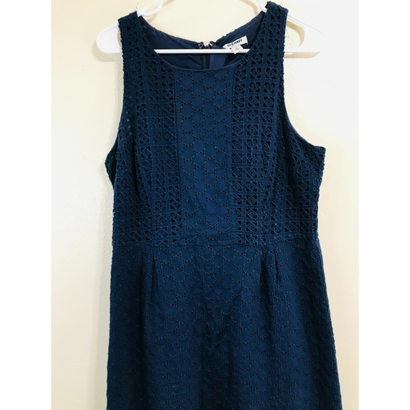 Old Navy Fully Lined Eyelet Lace Fit & Flare Sleeveless Dress, Size 10 - Picture 2 of 4